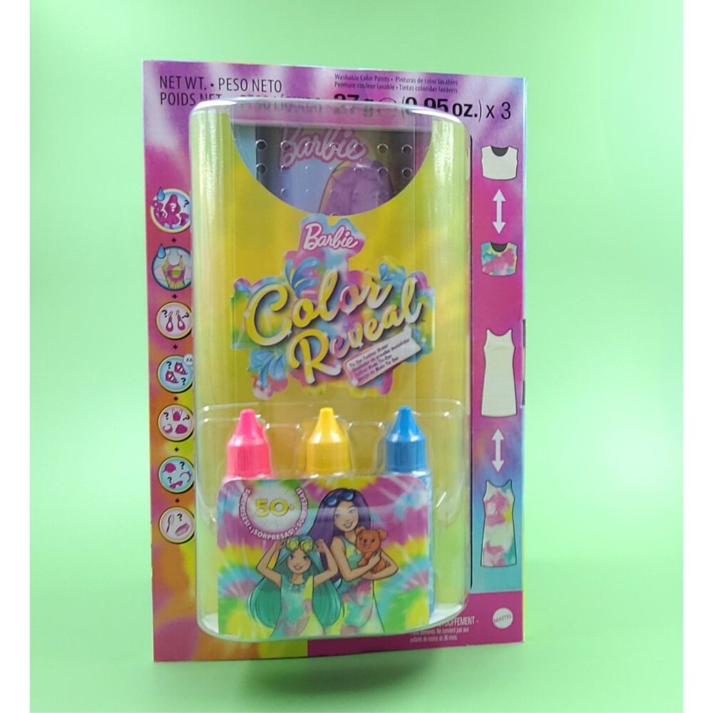BNIB Barbie Doll Color Reveal Gift Set, Tie-Dye Fashion Maker with 2 Dolls